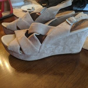 Suede Clarks Wedges